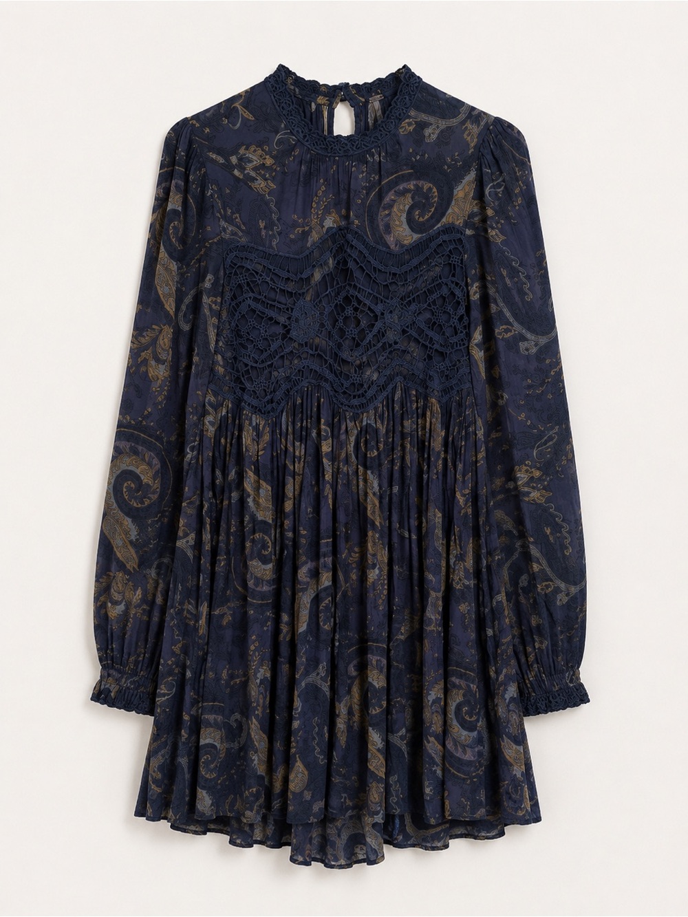 Free People "Sweet Thing" Printed Tunic in the "Midnight Combo" colorway
